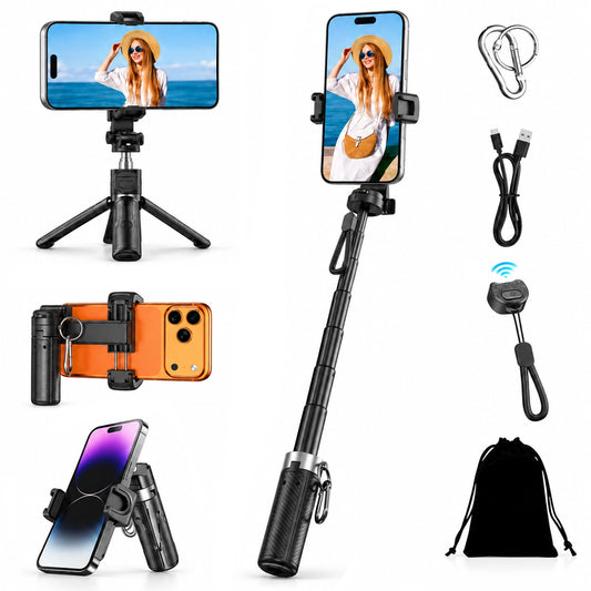 4-in-1 Mini Clip Selfie Stick