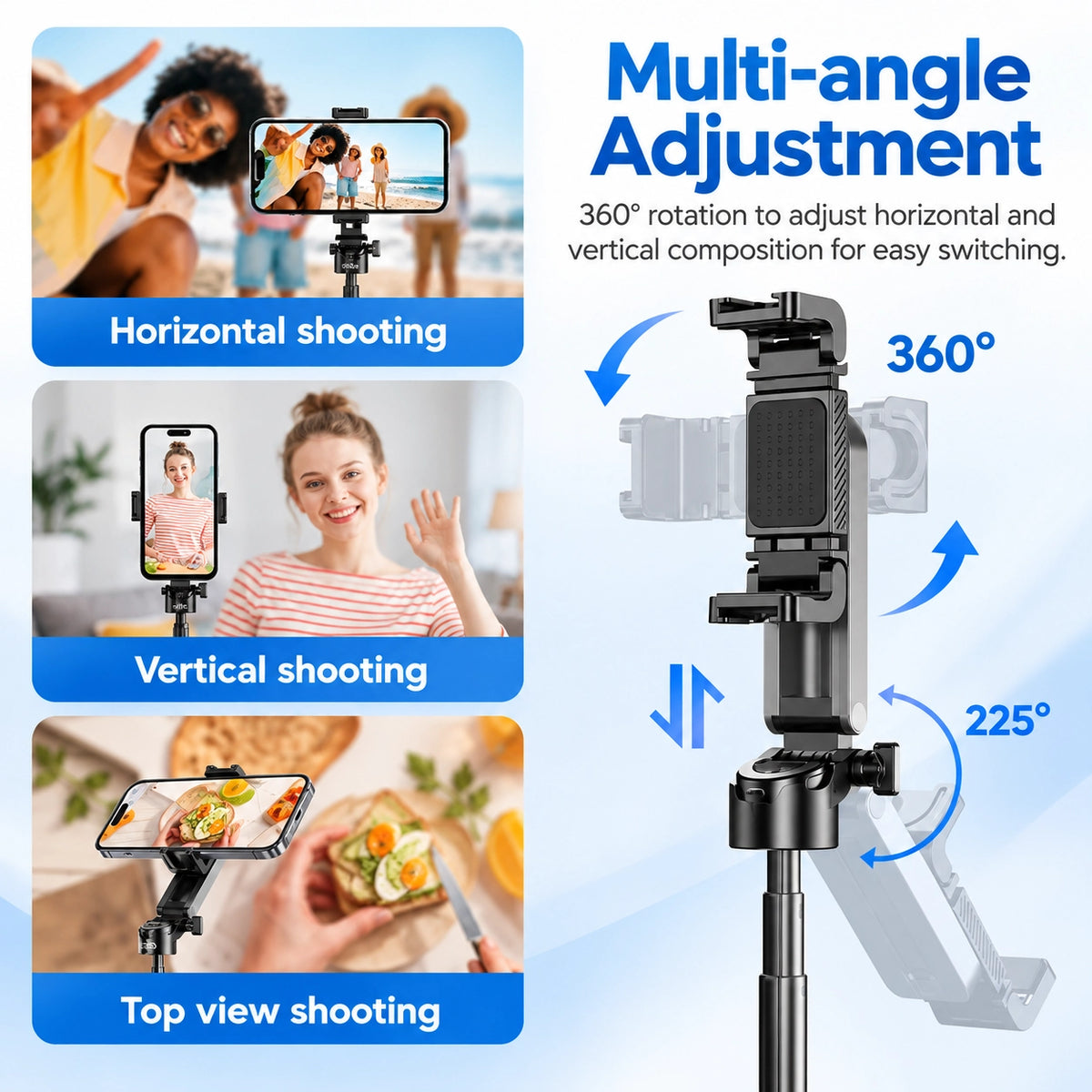 4-in-1 Mini Clip Selfie Stick