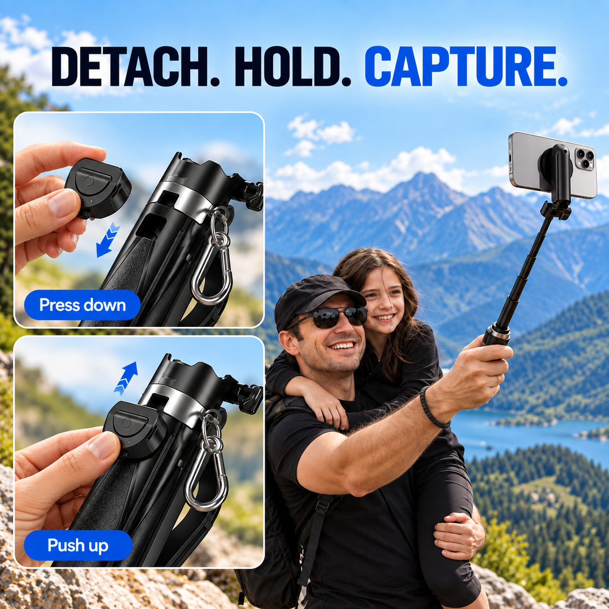 4-in-1 Magnetic Selfie Stick