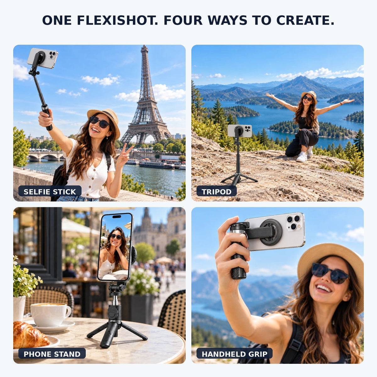 4-in-1 Magnetic Selfie Stick