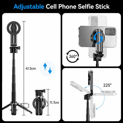 Pocket Mini Bluetooth Magnetic Selfie Stick Tripod